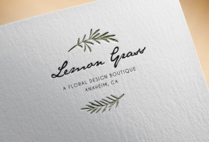 Florist branding logo lemon grass