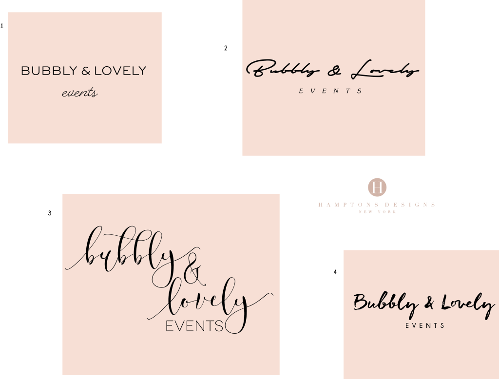 bubbly & lovely events hamptons designs branding